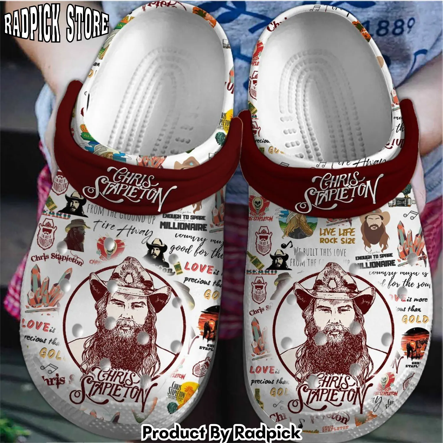 Radpick chris stapleton music clogs shoes comfortable for men women rp6527282